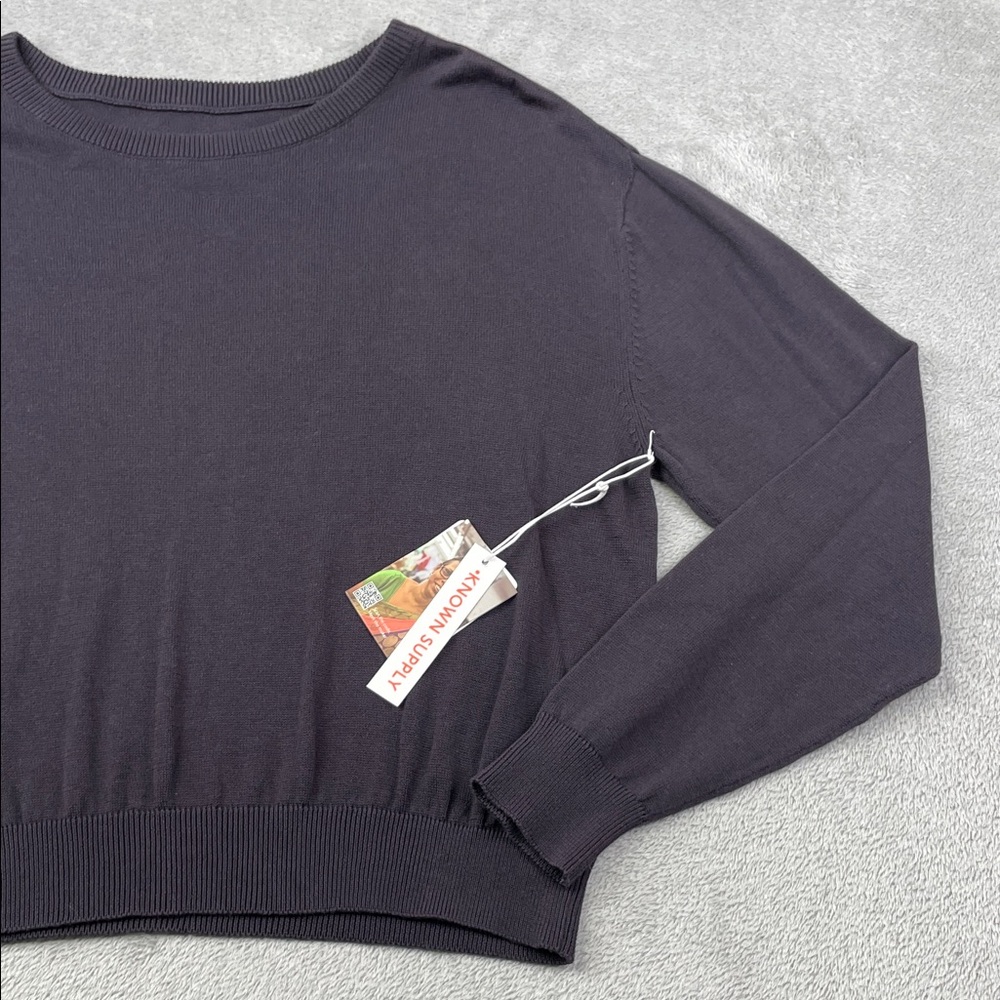 NEW Known Supply S Washed Black Palmer‎ Sweater